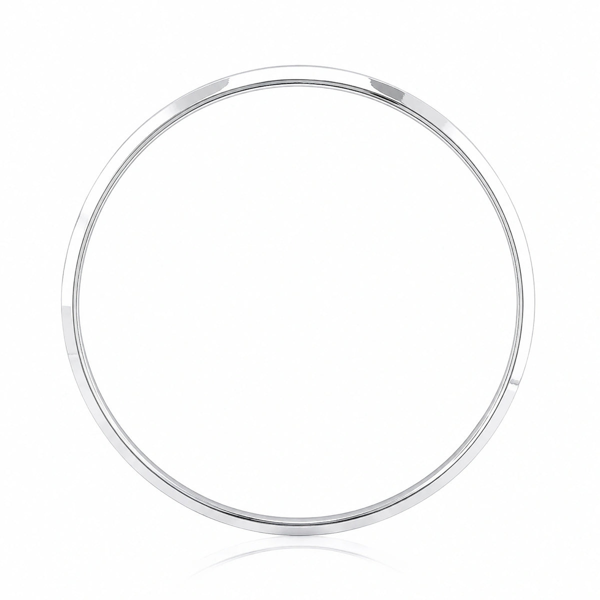 The Alencia Urban Beveled Edge Silver Bangle