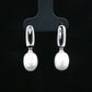 Oval Pearl Drop Earrings