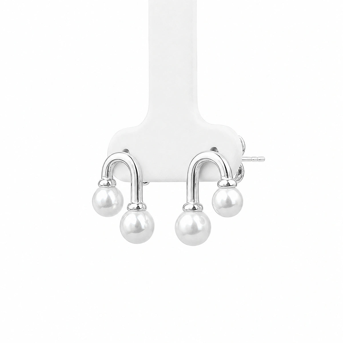 Pearl Arc Stud Earrings