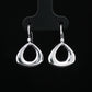 Silver Teardrop Hook Earrings