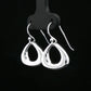 Silver Teardrop Hook Earrings