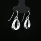Silver Teardrop Hook Earrings