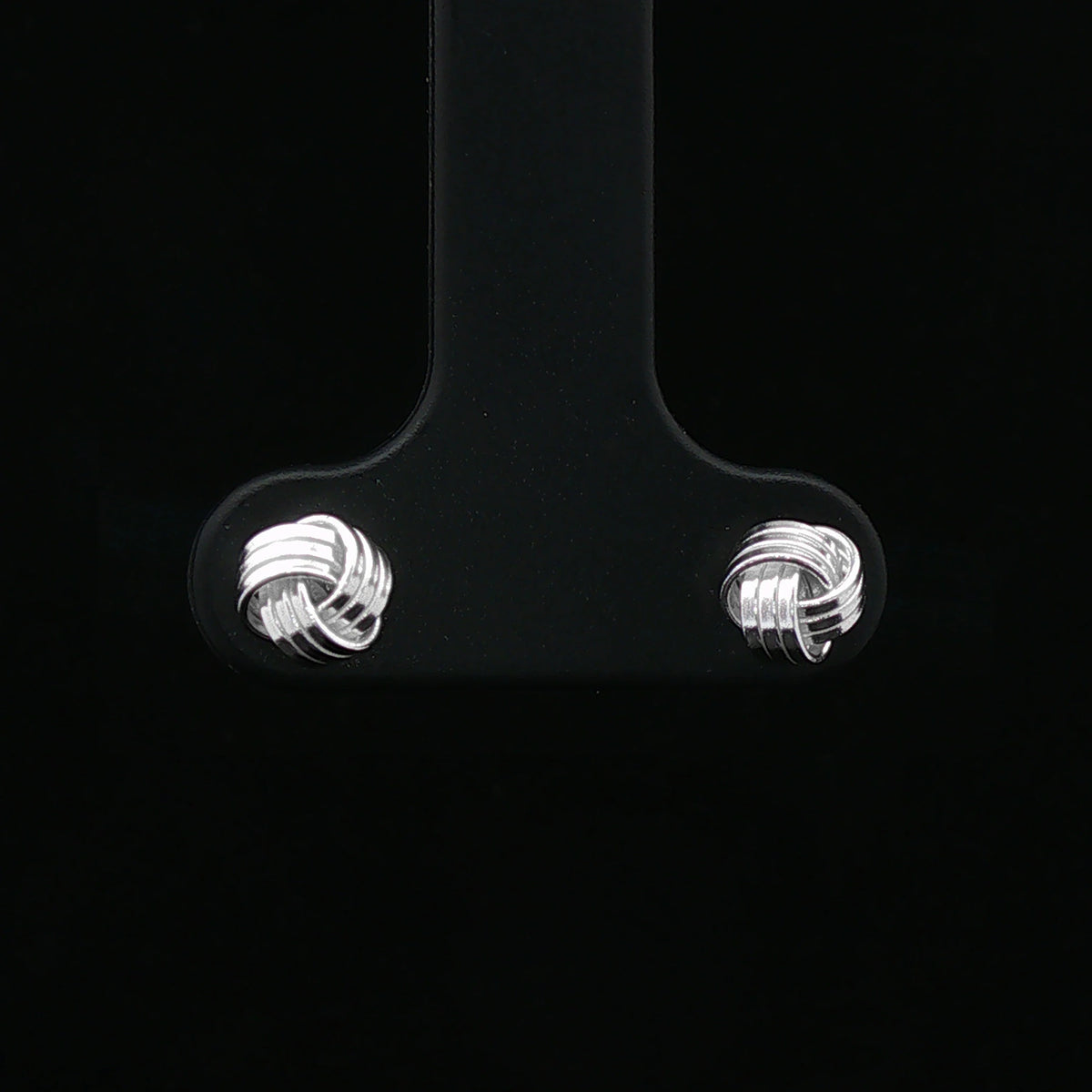 Silver Knot Stud Earrings
