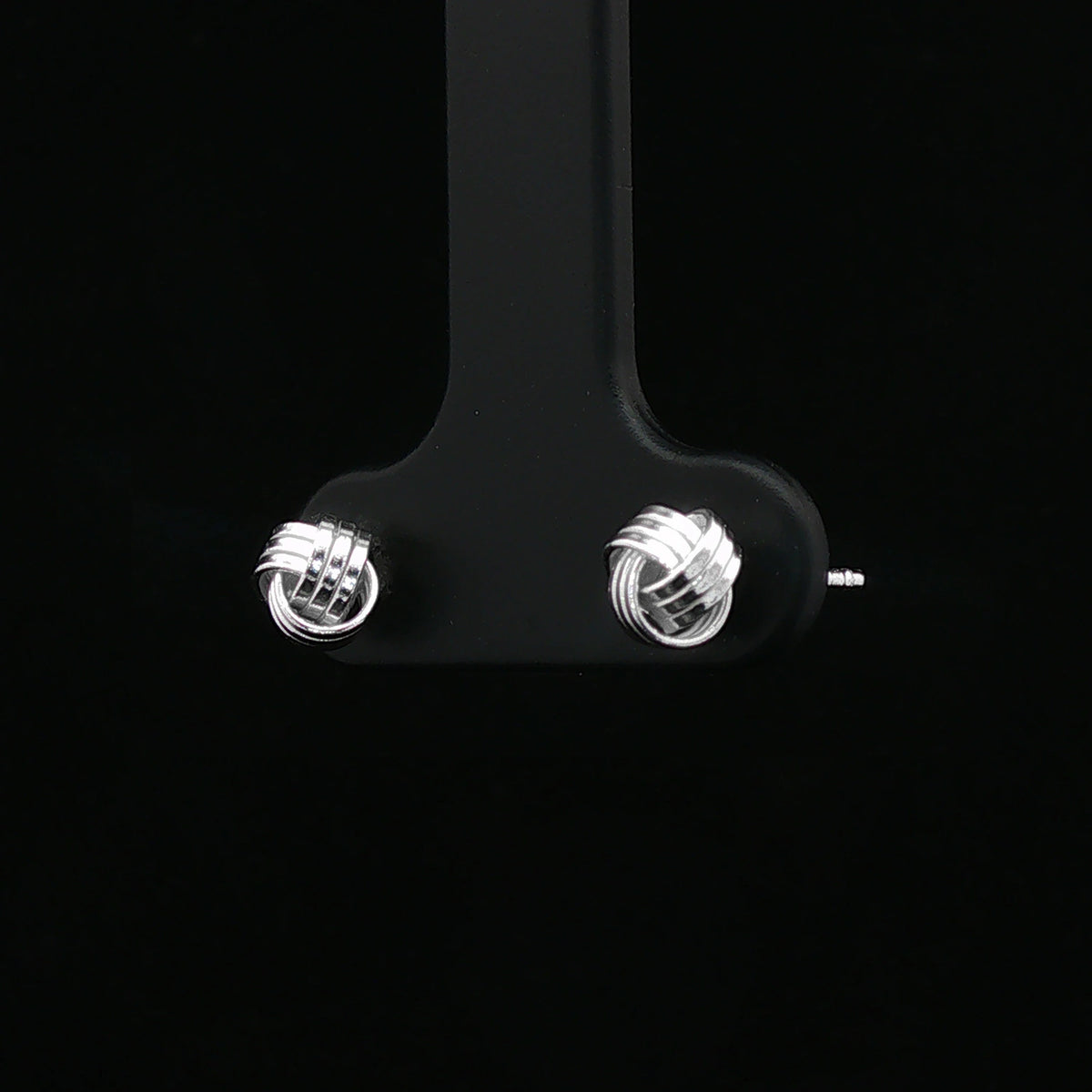 Silver Knot Stud Earrings