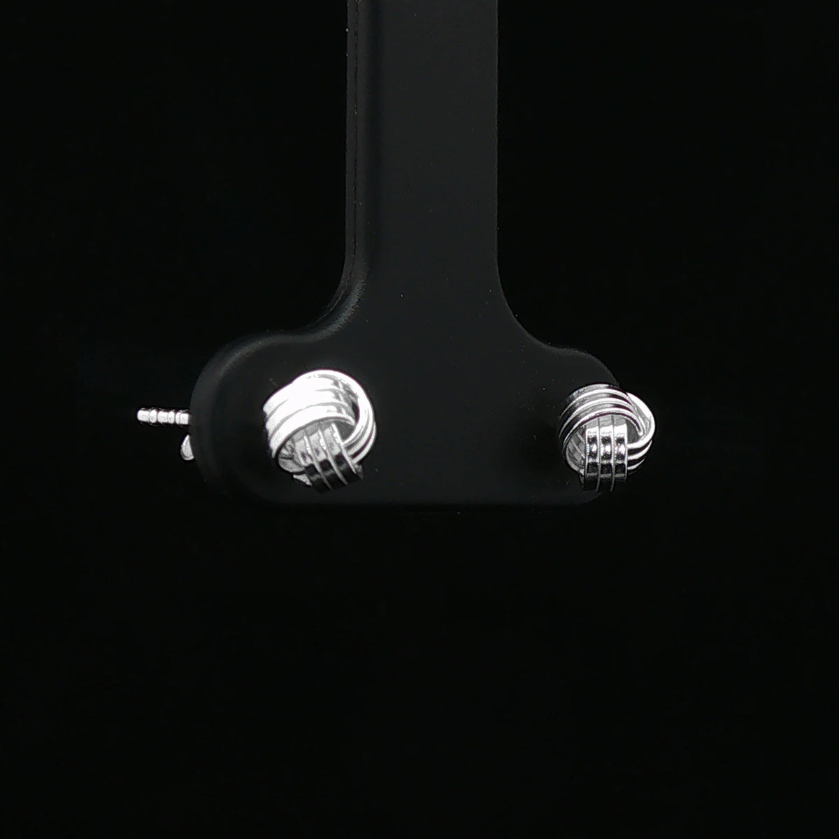 Silver Knot Stud Earrings