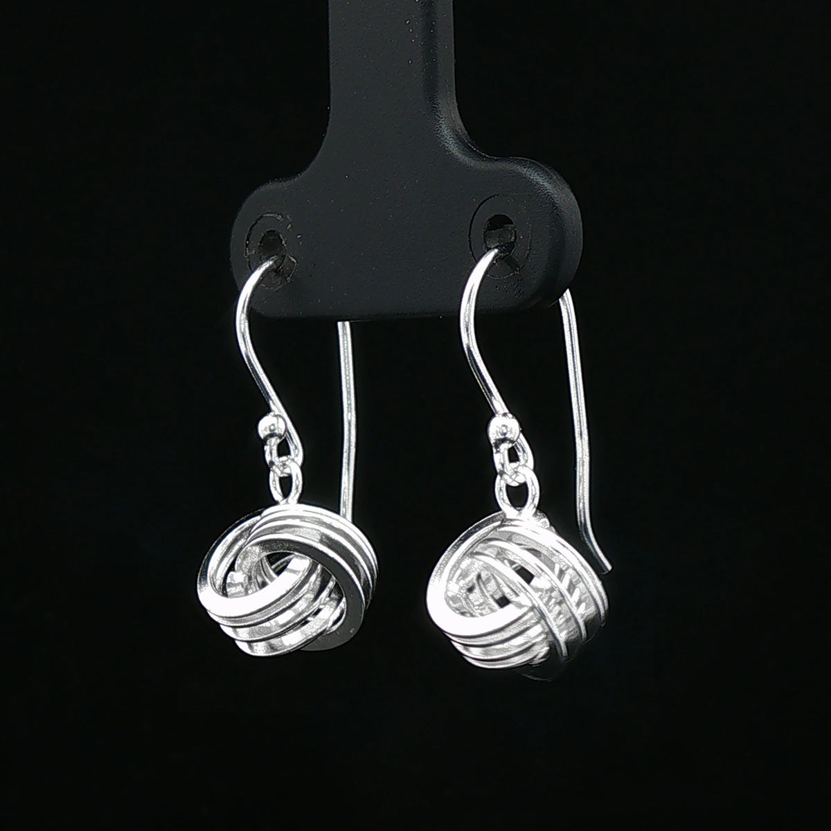 Silver Infinity Knot Drop Earrings