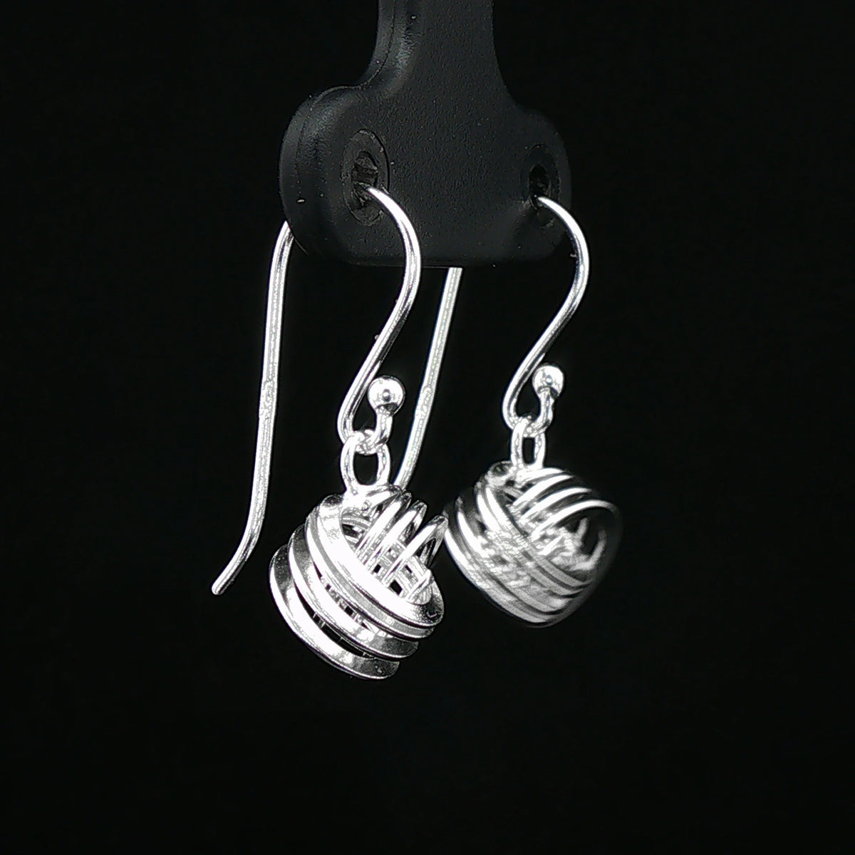 Silver Infinity Knot Drop Earrings