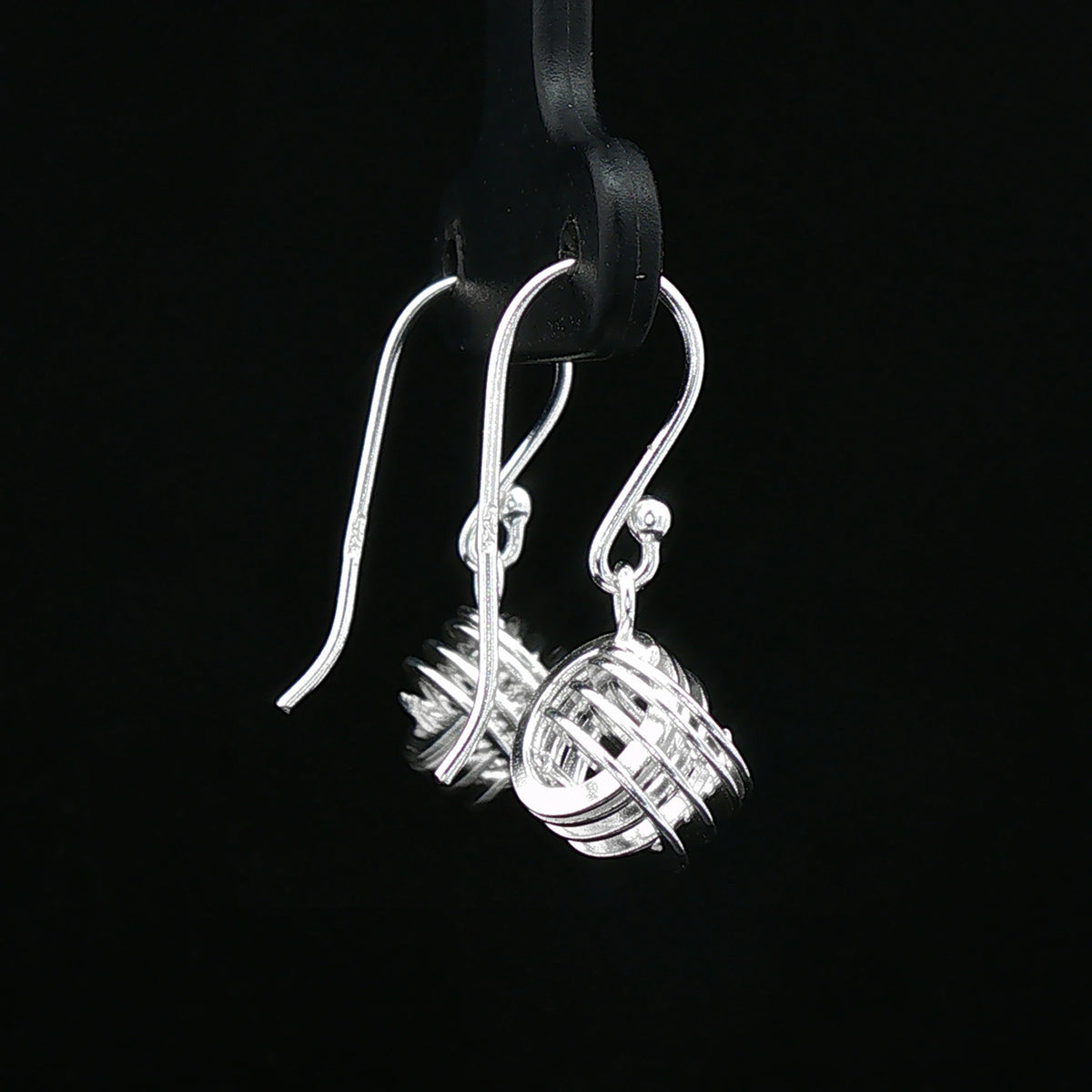 Silver Infinity Knot Drop Earrings