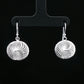 Silver Spiral Mesh Drop Earrings