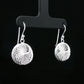 Silver Spiral Mesh Drop Earrings