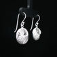 Silver Spiral Mesh Drop Earrings