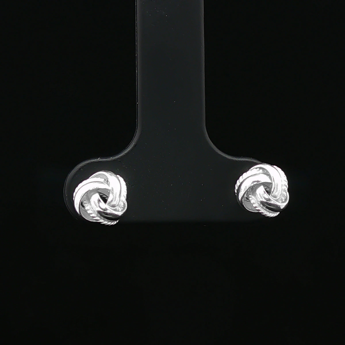 Silver Knot Stud Earrings