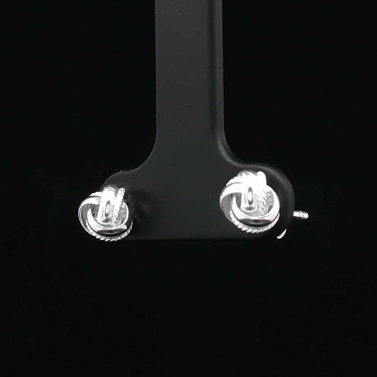 Silver Knot Stud Earrings