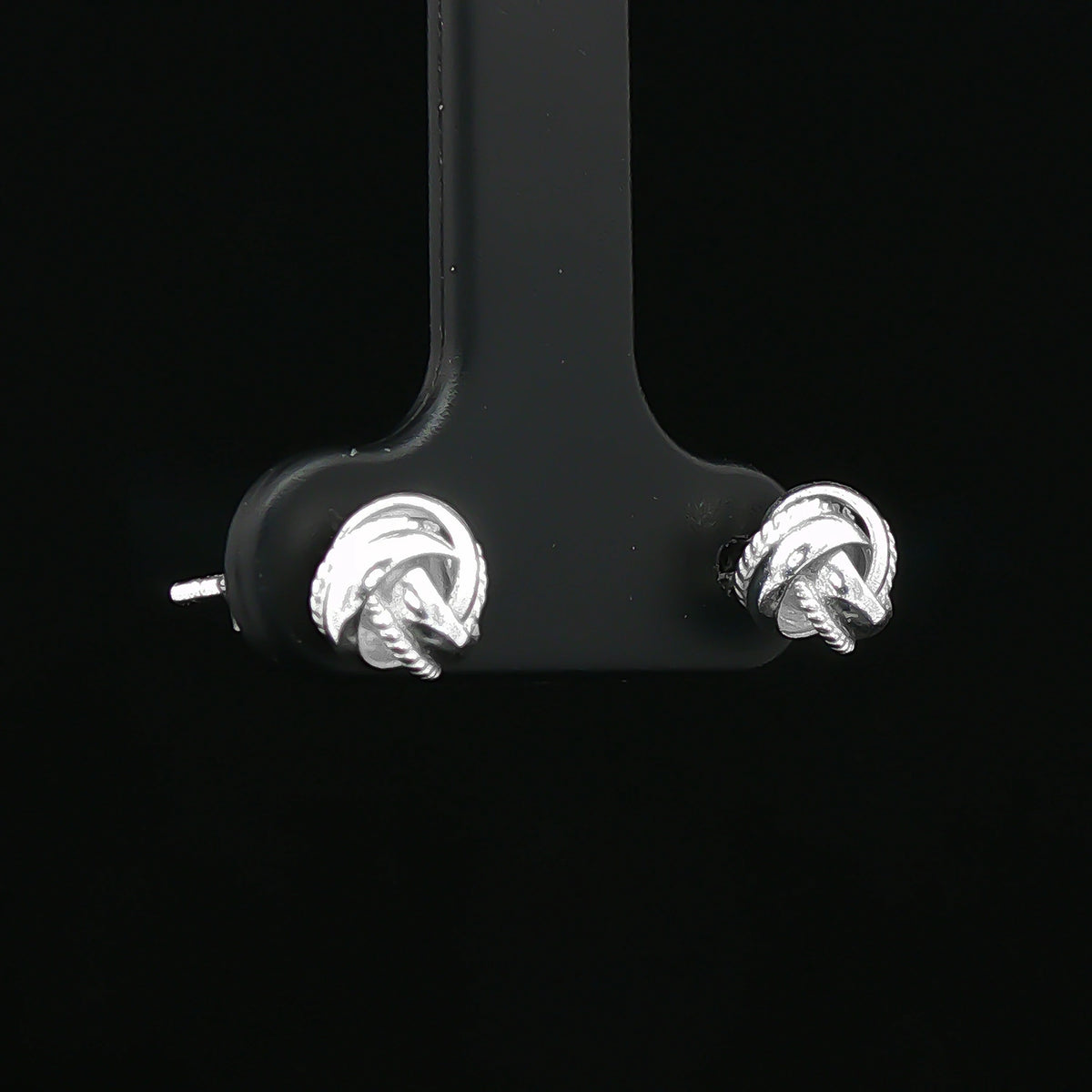 Silver Knot Stud Earrings