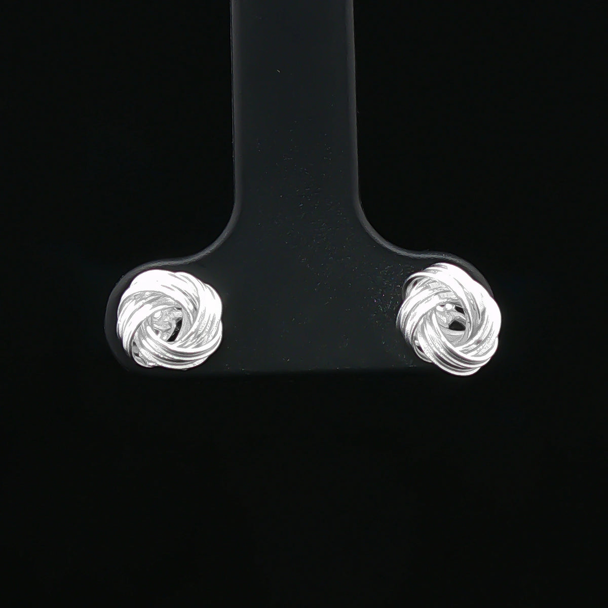 Silver Knot Stud Earrings
