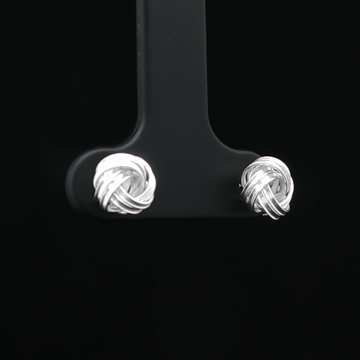 Silver Knot Stud Earrings