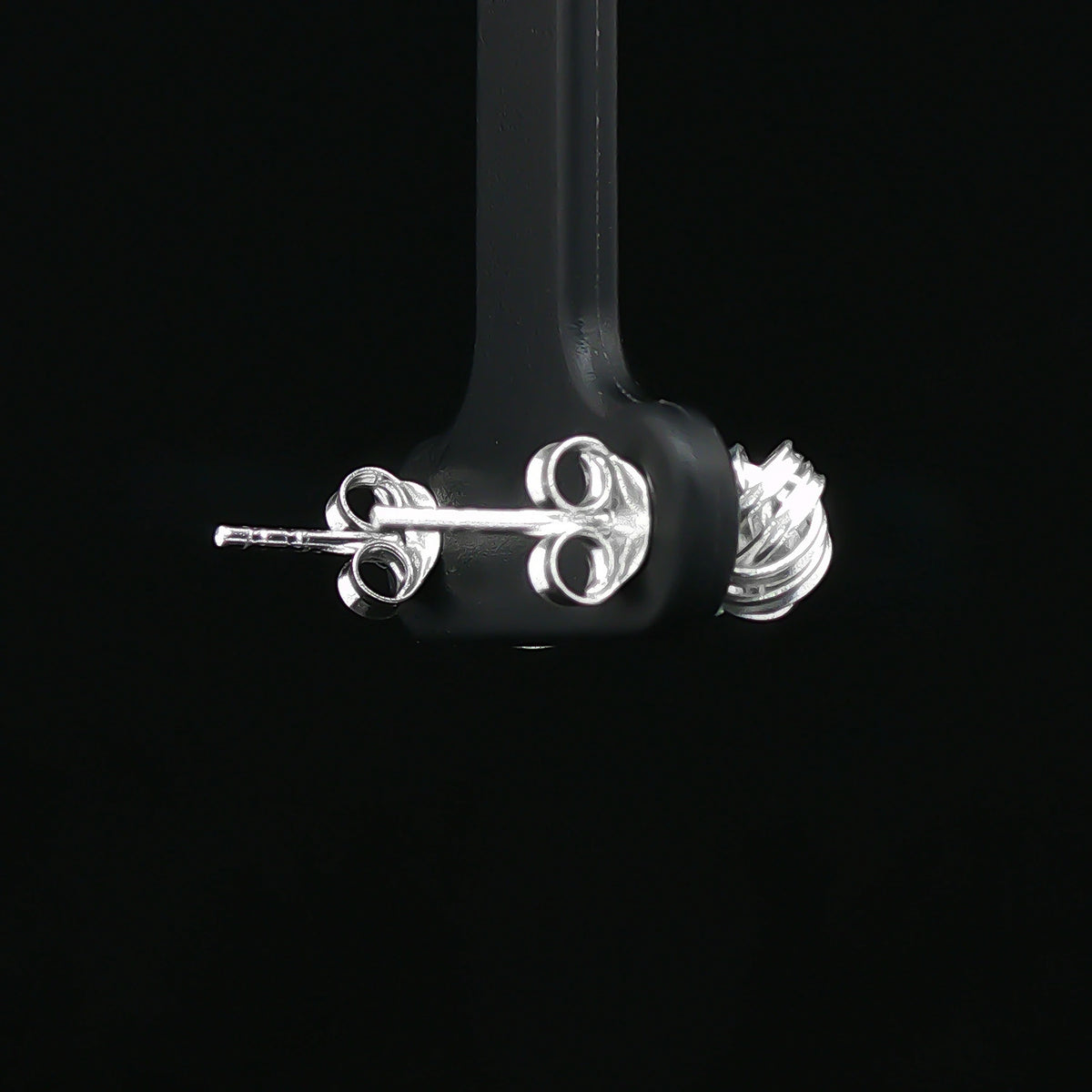 Silver Knot Stud Earrings