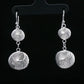 Swirl Aura Silver Drop Earrings