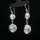 Swirl Aura Silver Drop Earrings