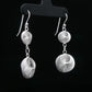 Swirl Aura Silver Drop Earrings