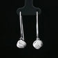 Silver Orbit Knot Drop Earrings