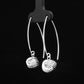 Silver Orbit Knot Drop Earrings
