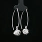 Silver Orbit Knot Drop Earrings