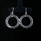 Greek Halo Silver Hoop Earrings