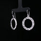 Greek Halo Silver Hoop Earrings