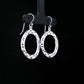 Greek Halo Silver Hoop Earrings