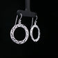 Greek Halo Silver Hoop Earrings