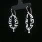 Silver Geometric Maze Drop Earrings