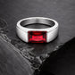 Silver Shield Solitaire Ring
