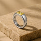 Silver Shield Solitaire Ring