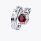 Ruby Royale Hexagon Statement Ring
