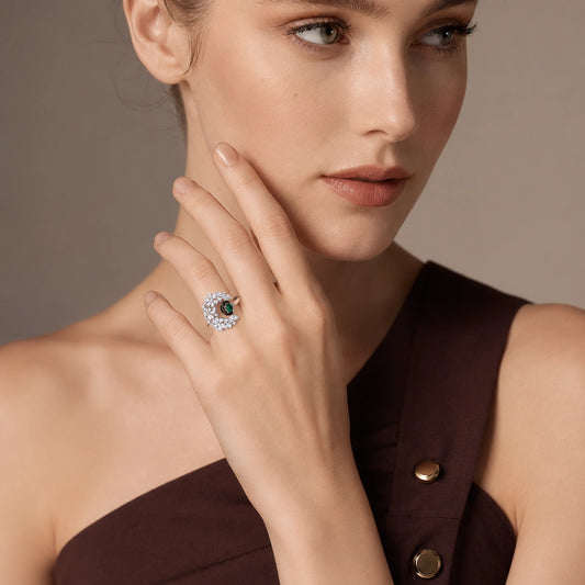 Emerald Bloom Royale Ring