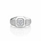 The Alencia Urban Brushed Solitaire Silver Ring