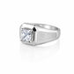 The Alencia Urban Brushed Solitaire Silver Ring