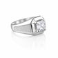 The Alencia Urban Brushed Solitaire Silver Ring