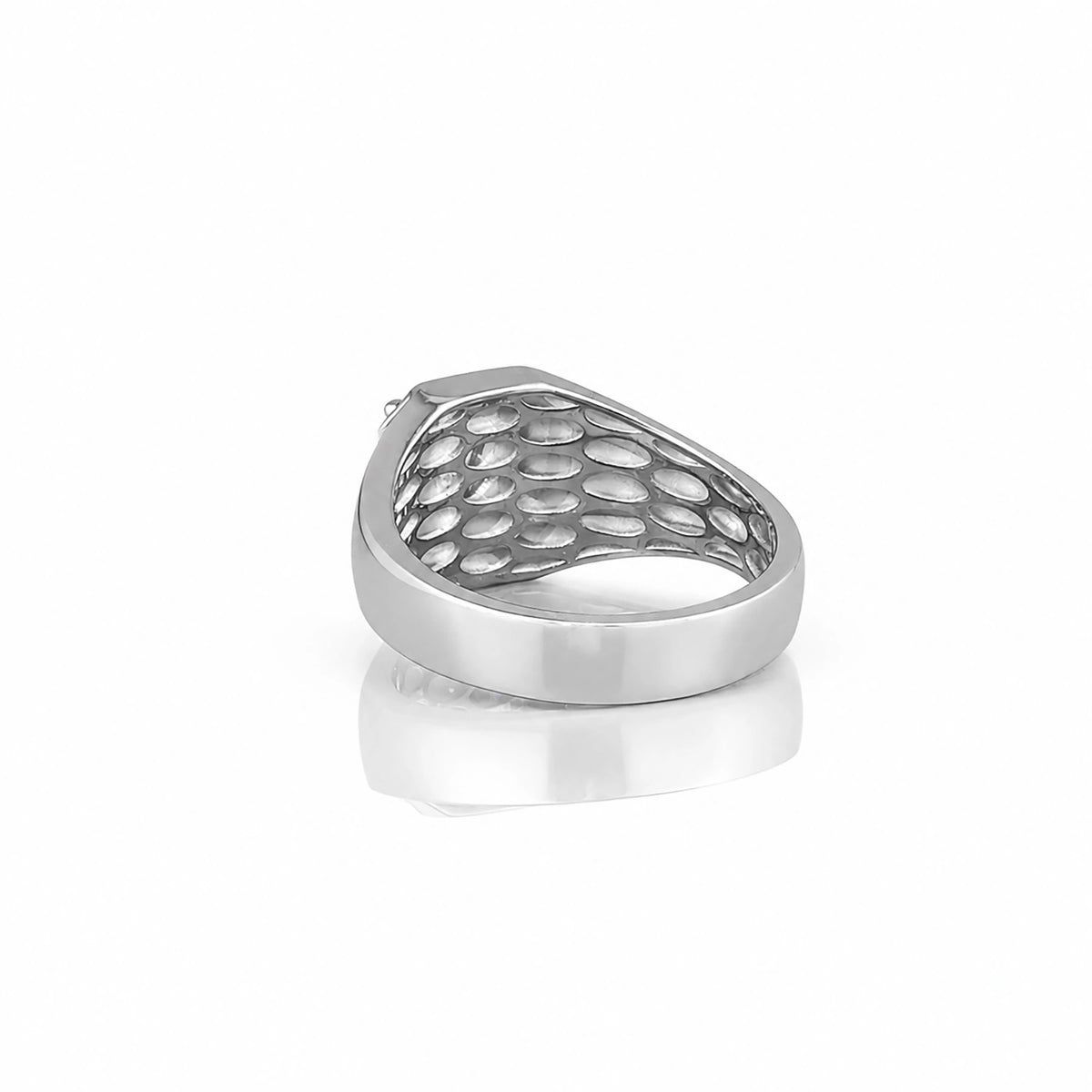 The Alencia Urban Brushed Solitaire Silver Ring