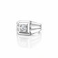 The Alencia Urban Tiered Solitaire Silver Ring