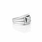 The Alencia Urban Tiered Solitaire Silver Ring
