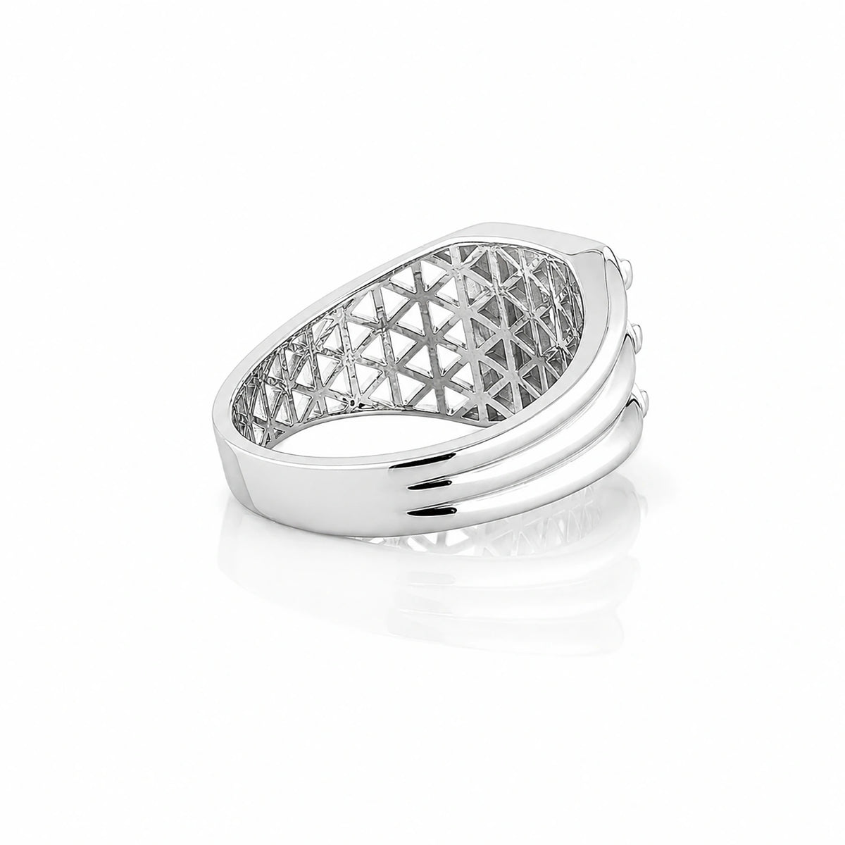 The Alencia Urban Tiered Solitaire Silver Ring