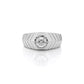 The Alencia Urban Chevron Solitaire Silver Ring