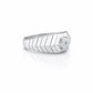 The Alencia Urban Chevron Solitaire Silver Ring