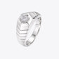 The Alencia Urban Chevron Solitaire Silver Ring