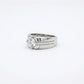 The Alencia Urban Dual-Channel Solitaire Silver Ring