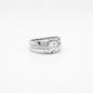 The Alencia Urban Dual-Channel Solitaire Silver Ring