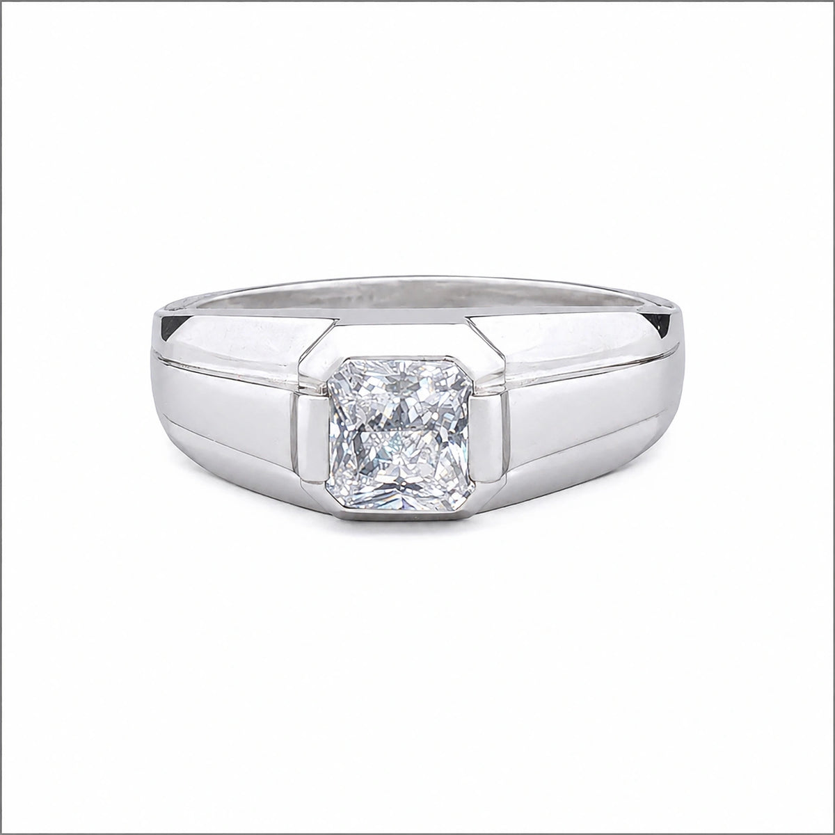 The Alencia Urban Bridge Solitaire Silver Ring