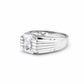 The Alencia Urban Multi-Grooved Solitaire Silver Ring